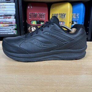 Saucony Echelon Walker 3 Shoes Womens Size 9.5 W Wide Black Leather S50201-2